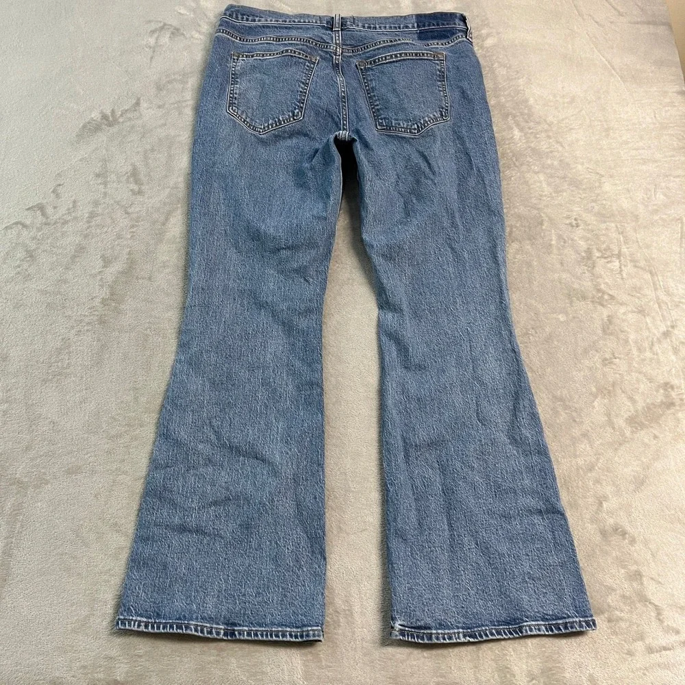 Abercrombie & Fitch Mid Rise Bootcut Jeans Womens 31 Short Blue Denim Med Wash